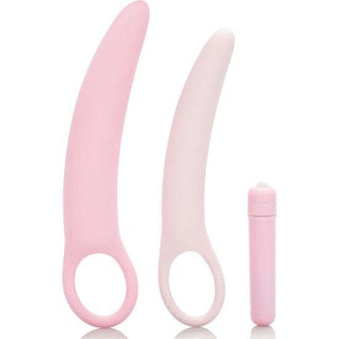 Kit di Dilatatori in Silicone con Vibratore e Anello di Sicurezza